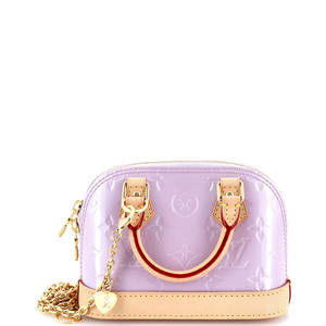 Louis Vuitton Nano Alma Charm Chain Handbag Monogram Vernis